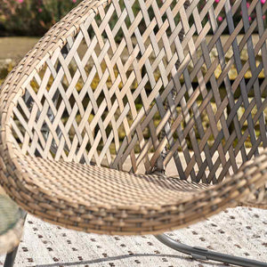 TOBS Foldable Garden Bistro Set in Grey Faux Rattan image 4
