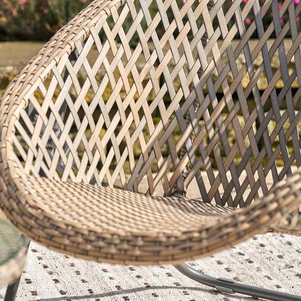 TOBS Foldable Garden Bistro Set in Grey Faux Rattan image 4