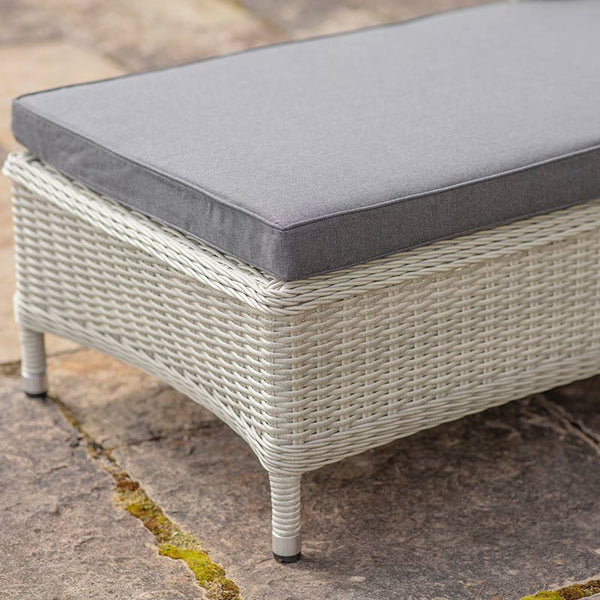 Bramblecrest Monterey Dove Grey Rattan Sun Lounger with Side Table image 7