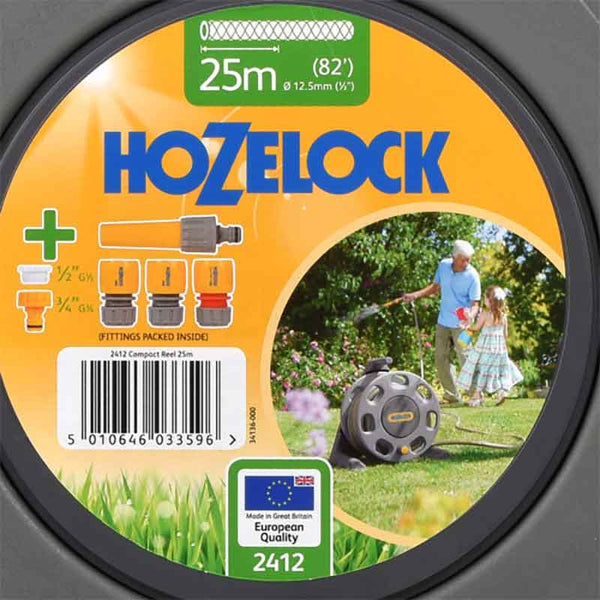 Hozelock Free Standing Hose Reel Set with 25m hose image 1