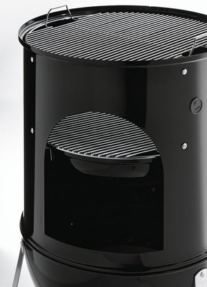 Weber Smokey Mountain Cooker Smoker Black, 47cm + FREE Cover image 2