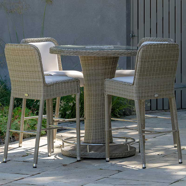Bramblecrest Monte Carlo Garden Bar Set with Round Table & 4 Bar Chairs image 0