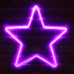 NOMA Pink LED Neon Star (50cm) image 0