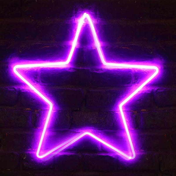 NOMA Pink LED Neon Star (50cm) image 0