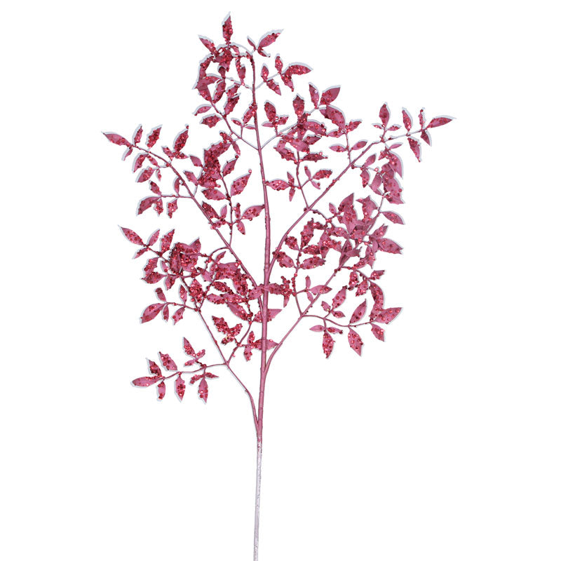 Gisela Graham Burgundy Mini Leaf Branch (82cm) image 0