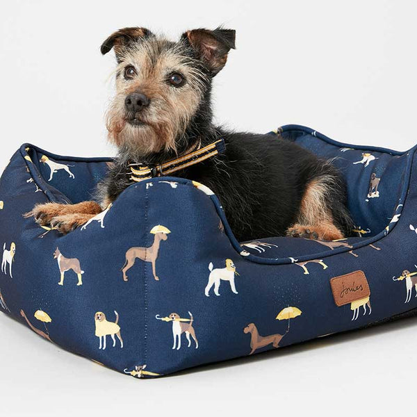 Joules Coastal Dog Print Box Dog Bed image 2