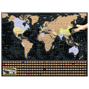 World Map Scratch Off 500 Piece Jigsaw Puzzle image 1