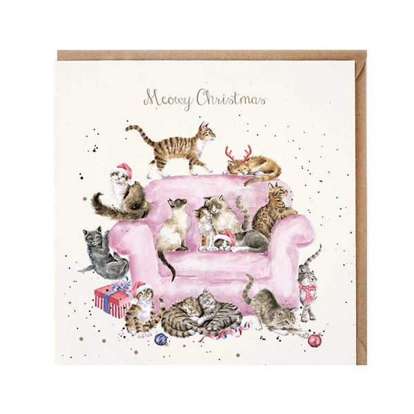 Wrendale Designs Meowy Christmas Card image 0
