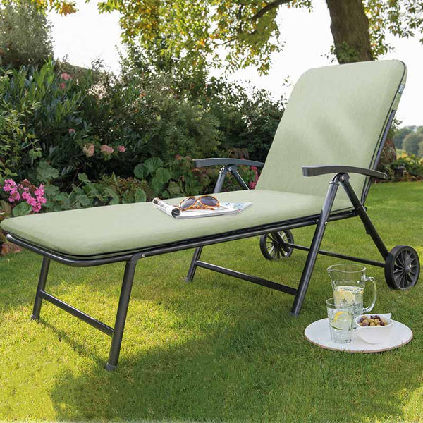 Kettler Classic Mesh Novero Sun Lounger Cushion, Plain Sage DISCONTINUED image 1