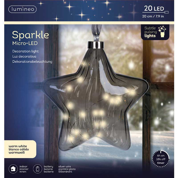 Lumineo Micro LED Hanging Anthracite Star image 1