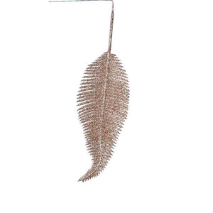 Decoris Sparkling Rose Glitter Leaf (Pack of 3) image 0