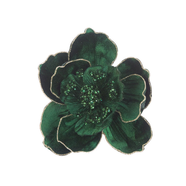 Floralsilk Beaded Magnolia Clip image 0