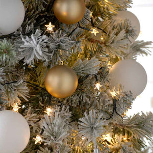 Festive 50 Warm White Star LED String Lights with Timer image 4