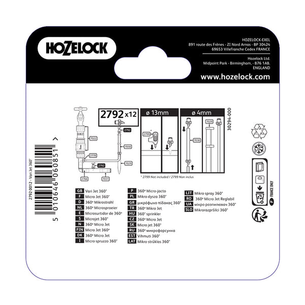 Hozelock 360-Degree Micro Sprinkler (Pack of 12) image 2