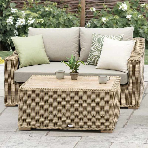 Bramblecrest Fairford 2-Seat Sofa Lounge Set in Walnut Rattan image 2