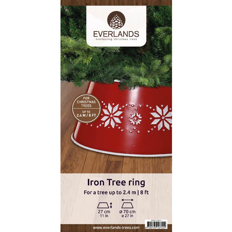 Everlands Red Iron Tree Ring with Stars image 0