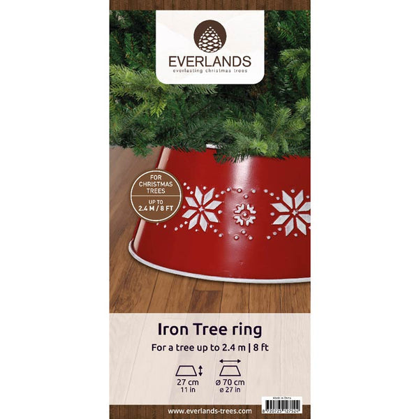 Everlands Red Iron Tree Ring with Stars image 1