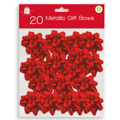 Gift Maker Red Metallic Gift Bows (Pack of 20) image 0