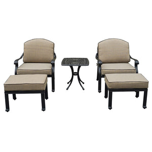 Hartman Amalfi Companion Set in Bronze with Footrests &amp; Square Side Table image 7