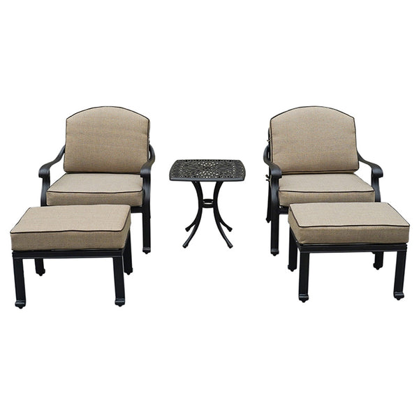 Hartman Amalfi Companion Set in Bronze with Footrests &amp; Square Side Table image 7