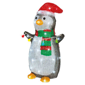 Lumineo LED Flashing Colourful Acrylic Penguin (45cm) image 0