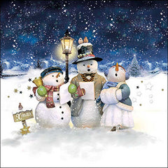 Ambiente Paper Napkins - Singing Snowmen (Pack of 20) image 0