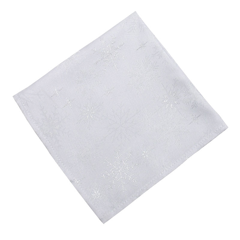 Peggy Wilkins Snow Crystal Napkins - White (Pack of 4) image 0