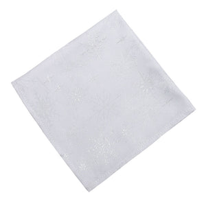 Peggy Wilkins Snow Crystal Napkins - White (Pack of 4) image 0
