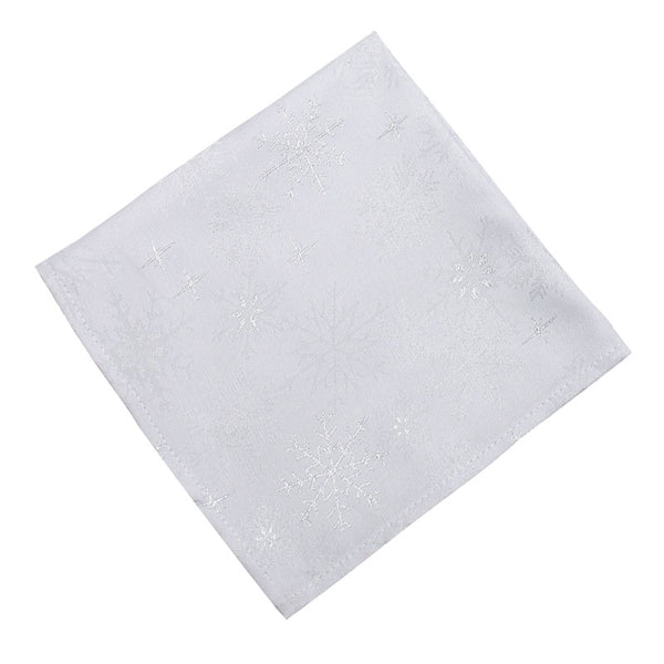 Peggy Wilkins Snow Crystal Napkins - White (Pack of 4) image 0