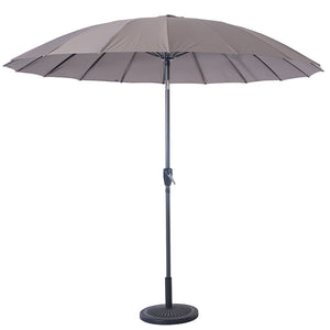 Sturdi 2.7m Shanghai Aluminium Round Crank & Tilt Parasol, Taupe image 4