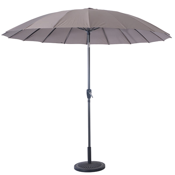 Sturdi 2.7m Shanghai Aluminium Round Crank & Tilt Parasol, Taupe image 4