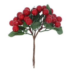 Gisela Graham Red Berry with Leaves Pick image 0