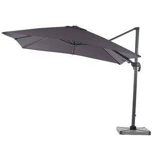 Bramblecrest Chichester 3 x 3m Square Cantilever Parasol in Grey with Granite Base &amp; Cover image 3