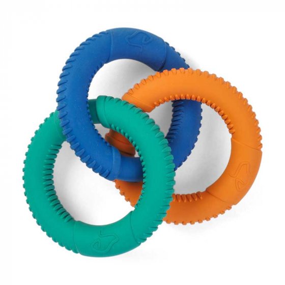 Zoon Rubber Dog Tri-Links Dog Toy image 0