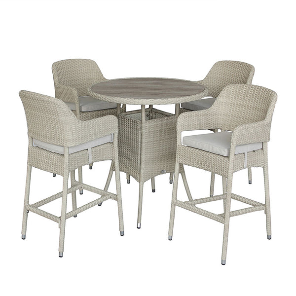 Bramblecrest Tetbury Round 4 Seat Garden Bar Set in Nutmeg Rattan image 8