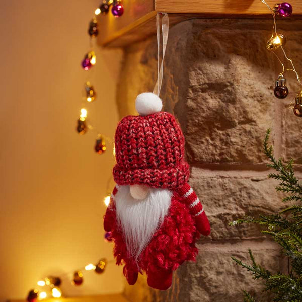 Three Kings Red Bobble Gonk Pendant image 0