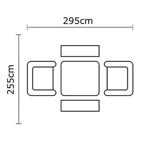 Bramblecrest Tetbury Cloud Tree-Free Balcony Set with 2.5m Parasol & 15kg Base image 11