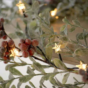 Festive 50 Warm White Star LED String Lights with Timer image 2