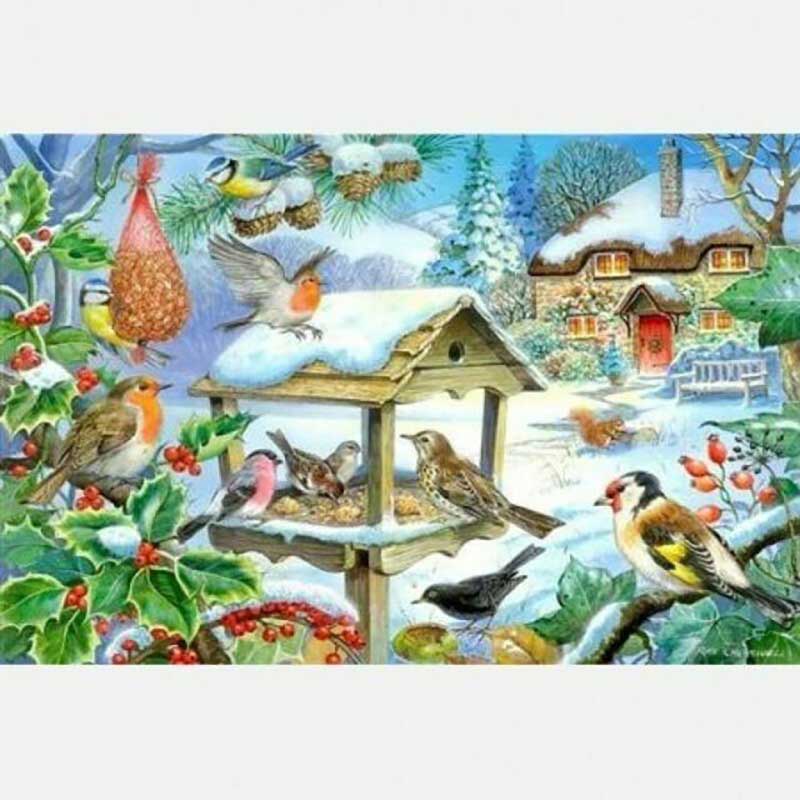 House of Puzzles Feed The Birds Big 250 Piece Jigsaw Puzzle image 0