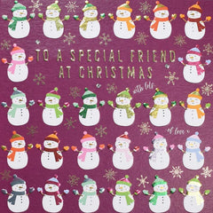 Wendy Jones-Blackett Special Friend Snowmen Christmas Card image 0