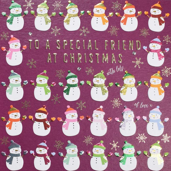 Wendy Jones-Blackett Special Friend Snowmen Christmas Card image 0