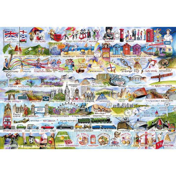 Gibsons Cream Teas & Queuing 1000 Piece Jigsaw Puzzle image 0