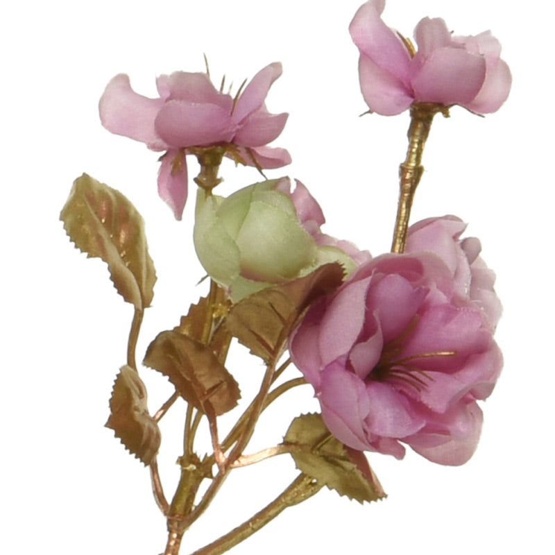 Everlands Soft Pink & Gold Blossom Spray (87cm) image 0