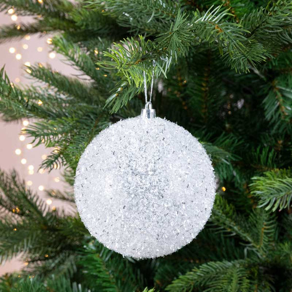 Decoris Shatterproof Bauble with Ice Finish image 1