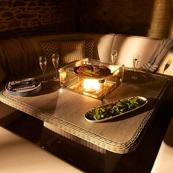 Bramblecrest Reversible Griddle &amp; Bracket for Square Firepit Table image 2