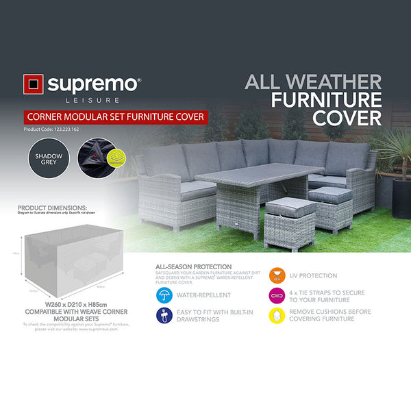 Supremo Cover for Woven Corner Modular Set, 260 x 210cm image 1