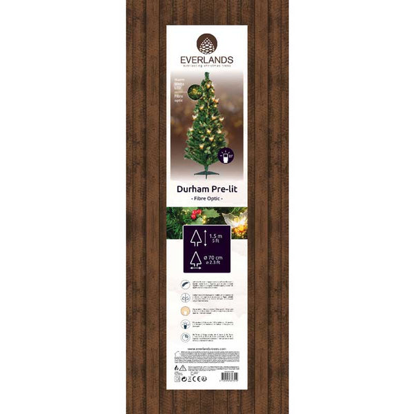 Everlands Fibre Optic Durham Pre-Lit Christmas Tree - 5ft image 2