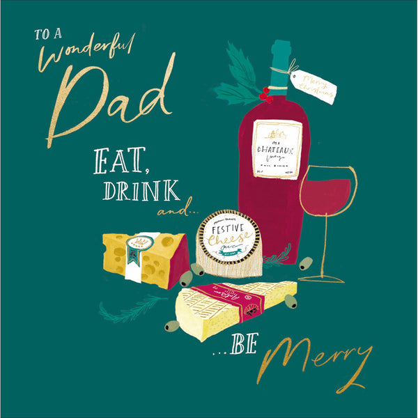 Woodmansterne Tree Of Cheese Dad Christmas Card image 0