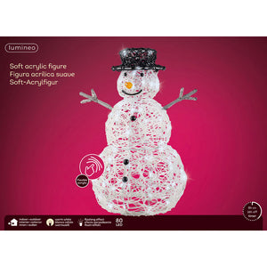 Lumineo LED Flashing Acrylic Snowman image 1