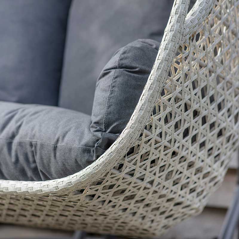 Bramblecrest Monterey Double Hanging Cocoon in Dove Grey Rattan image 0
